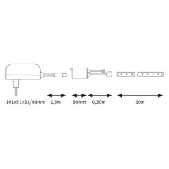 Paulmann Guirlande Lumineuse Ilheus 10 M VI -Noël Décorer Magasin 1000168762 200103 12290600030 SKETCH DETAILS P000000001000168762 sketch