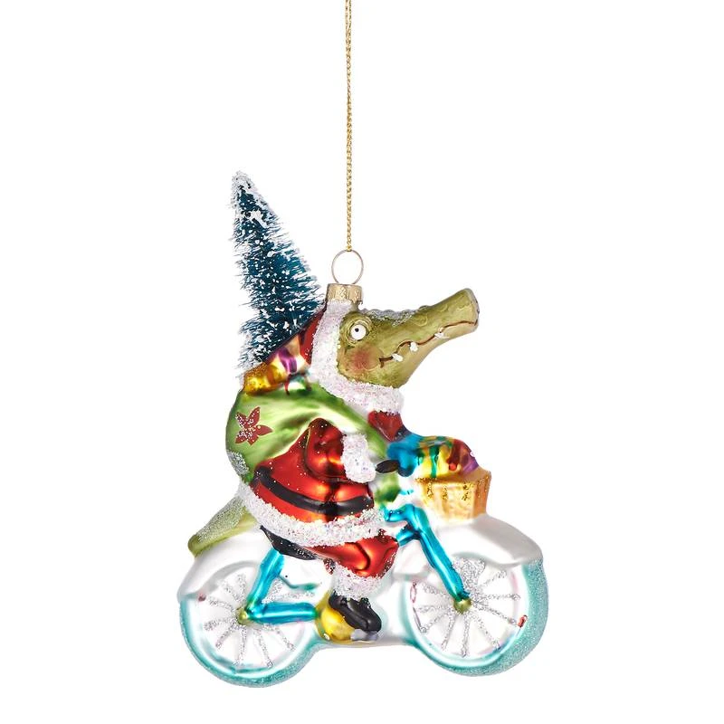 Déco De Noël HANG ON Croco Vélo WEB