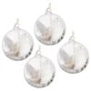 Boules De Noël HANG ON Fleurs - Lot De 4