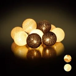 Guirlande Lumineuse LED 10 Boules Coton