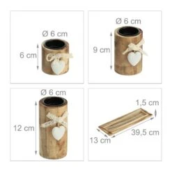 Porte-bougies Effet Bois Avec Plateau -Noël Décorer Magasin 2dca78ffaec946ff814f3b2a612bc588