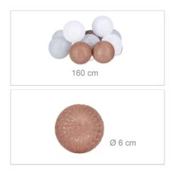 Guirlande Lumineuse LED 10 Boules Coton -Noël Décorer Magasin 30bf49c8bf4f447ea8a5a8e81d6e6edb