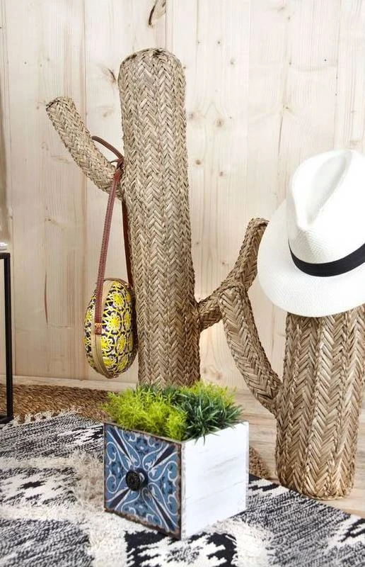 Cactus En Jonc Naturel Hauteur 63cm 2 Cactus En Jonc Naturel Hauteur 63cm – Image 2