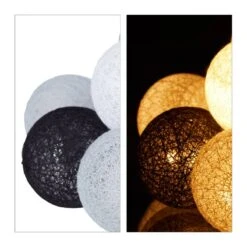 Guirlande Lumineuse LED 10 Boules Coton -Noël Décorer Magasin 690198e25f20478dbd16dee2d88ae23d