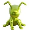 Statue Chien Assis Vert Métallisé H27cm