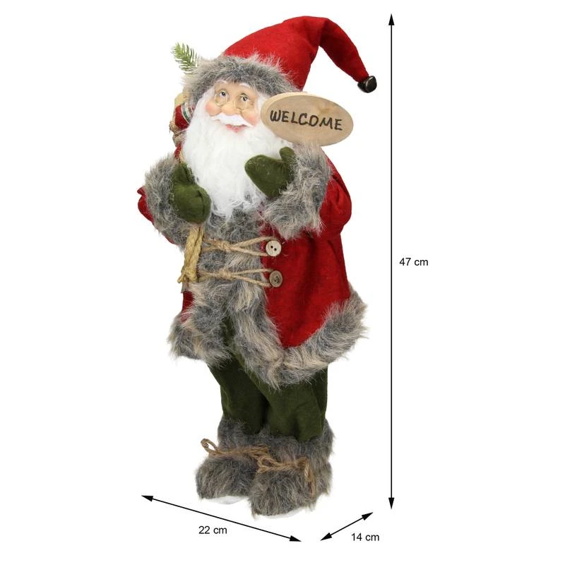 Figurine De Père Noël 24x14x47cm Blanc 12 Figurine De Père Noël 24x14x47cm Blanc – Image 12