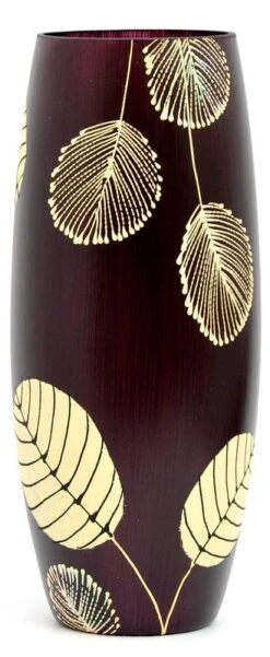 Vase En Verre Peint à La Main 30 Cm