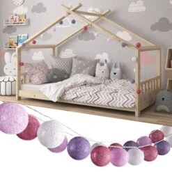 Guirlande Cotton Balls 310cm Rose -Noël Décorer Magasin 86afa65ef3504508b0a5f5d8bf9b290f