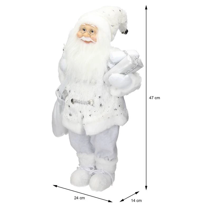 Figurine De Père Noël 24x14x47cm Blanc 6 Figurine De Père Noël 24x14x47cm Blanc – Image 6