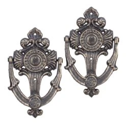2x Heurtoirs De Porte Antiquité En Fonte