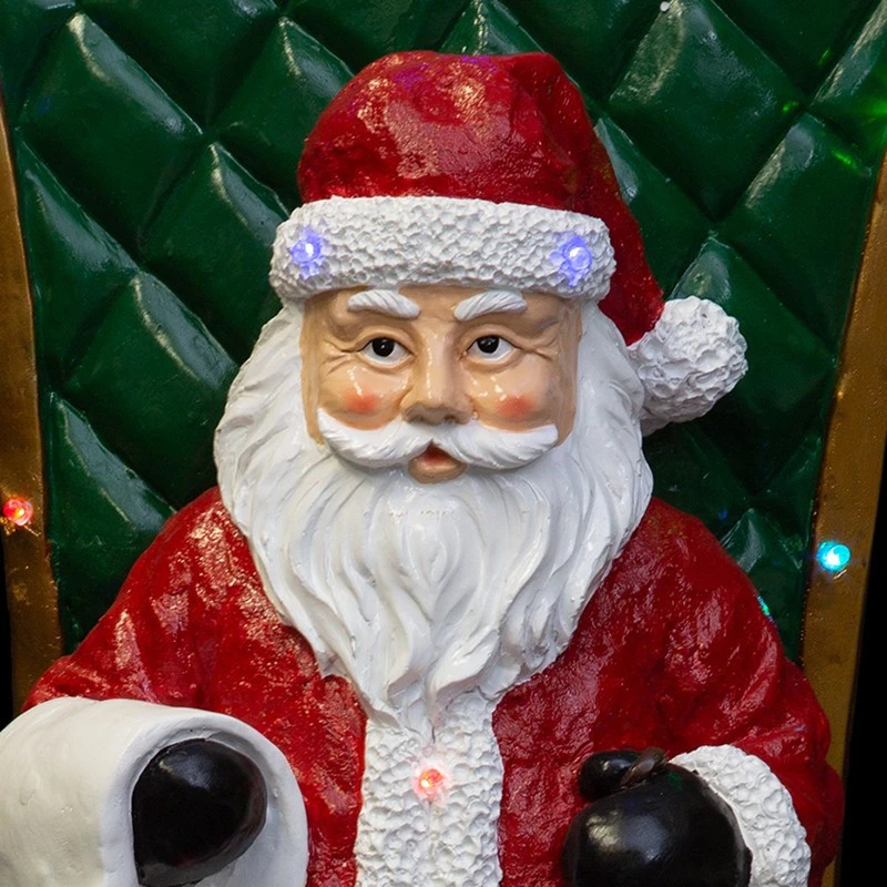 Père-Noël Sur Son Fauteuil 106 Cm Lumineux 2 Père-Noël Sur Son Fauteuil 106 Cm Lumineux – Image 2